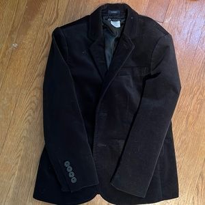 Boys black velvet suit jacket